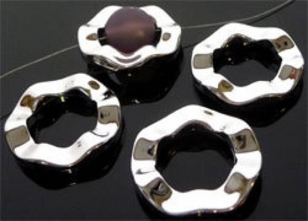 1 Spacer Kunststoff Zwischenteil silber 30mm Welle 05956