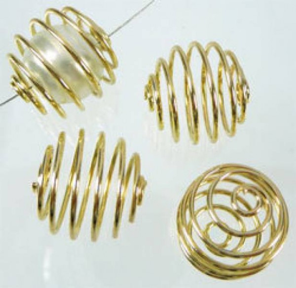 10 Wechselspiralen gold Spirale 12mm 05958