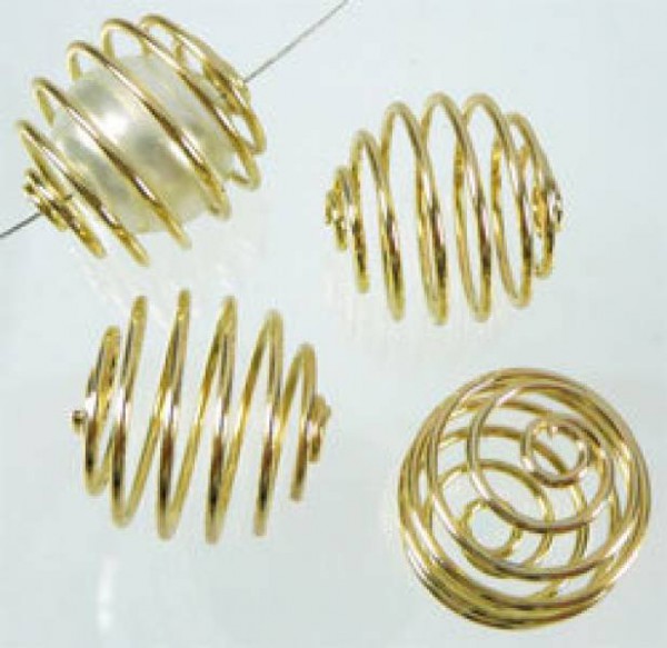 10 Wechselpiralen 15mm gold 06533