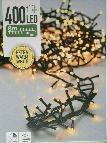 LED Lichterkette Snake Strom extra warmweiß 400er innen und außen Timer dimmbar