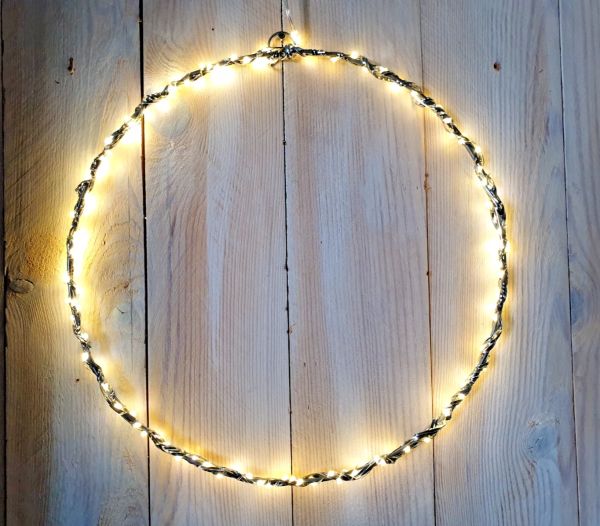 LED Ring innen 30cm 120 LEDS warmweiß mit 6 Stunden Timer