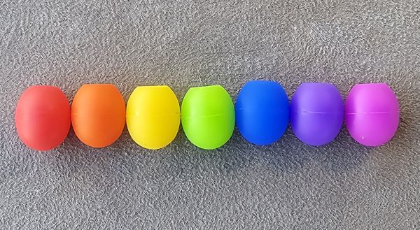 20 Lichtkappen Mix 14 Regenbogen für LED Lichterketten