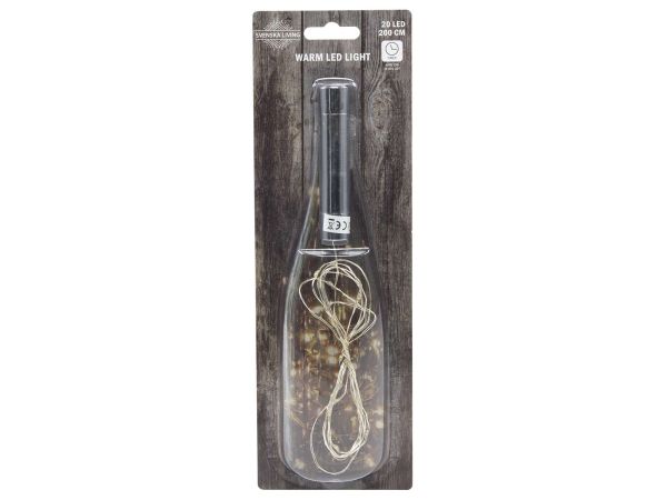 20er LED Flaschenlicht Timer Stab Korken Draht-Lichterkette