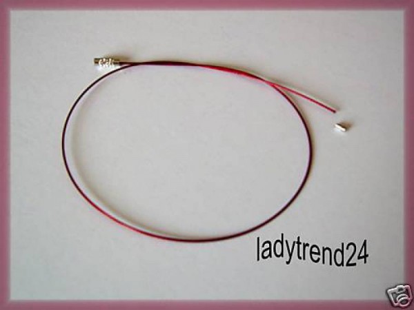 1 Edelstahlcollier rot einseitig offen 45cm 241