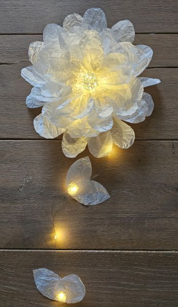 1 große Lichtblume aus Papier 35cm Bastelpackung