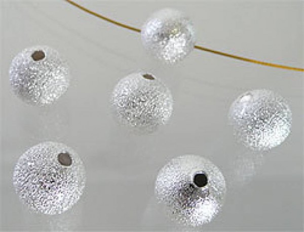 5 Metallperlen 12mm Stardust silber Spacer Perle 08487