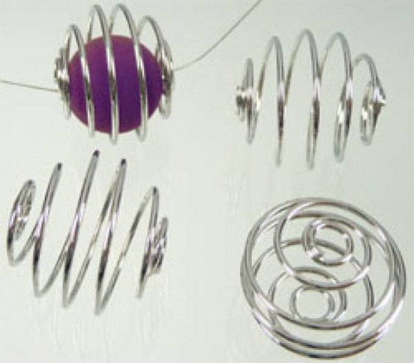 10 Wechselspiralen silber/platin Spirale 17mm 05957