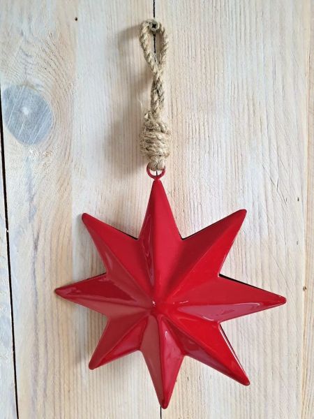 Metallstern elegant rot 12,5cm