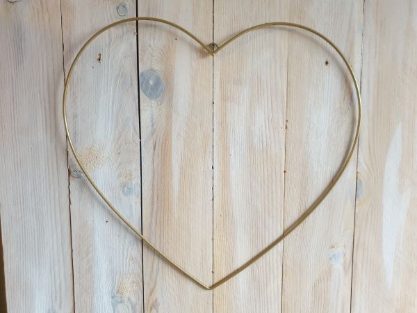 1 Metall - Form Herz gold matt 40cm