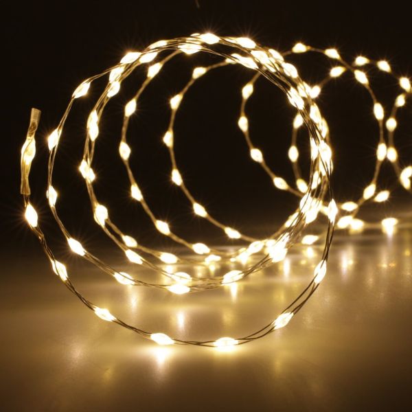 LED Drahtlichterkette 189 Lichter innen außen warmweiß Strom 3m