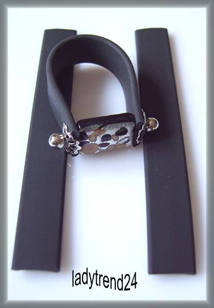 2 x 7,5cm Kautschukband - 10mm - schwarz 7101