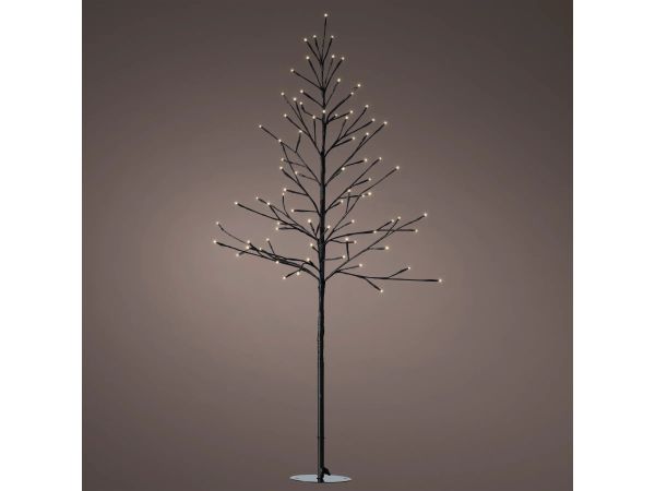 LED Baum Lichtbaum 1,2m Hoch 80 LEDS warmweiß mit 8 Stunden Timer für außen strombetrieben