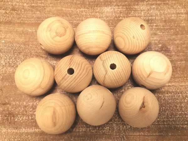 Holzkugel 60mm für Große Glücksengel 2. Wahl