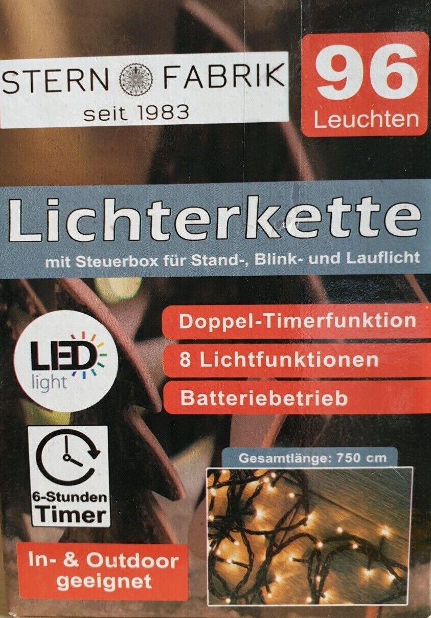 LED Lichterkette batteriebetrieben mit Timer für eine stimmungsvolle Weihnachtsbeleuchtung