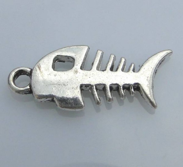 1 Anhänger Charms Fishbone silber/platin 22710