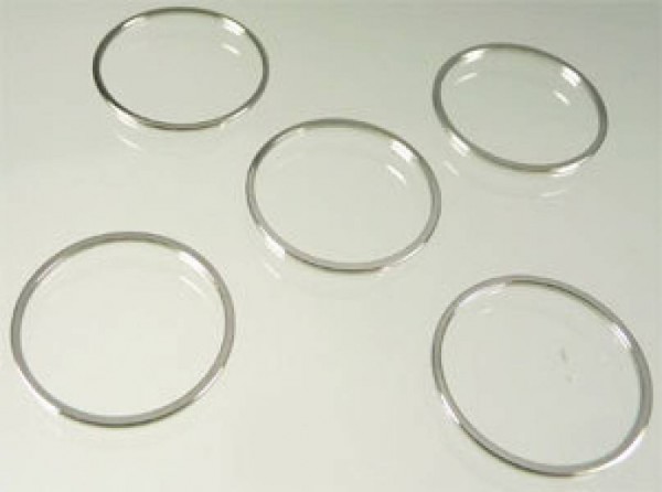 10 Spacer 25mm Ring Zwischenteil Metall silber/platin 05300