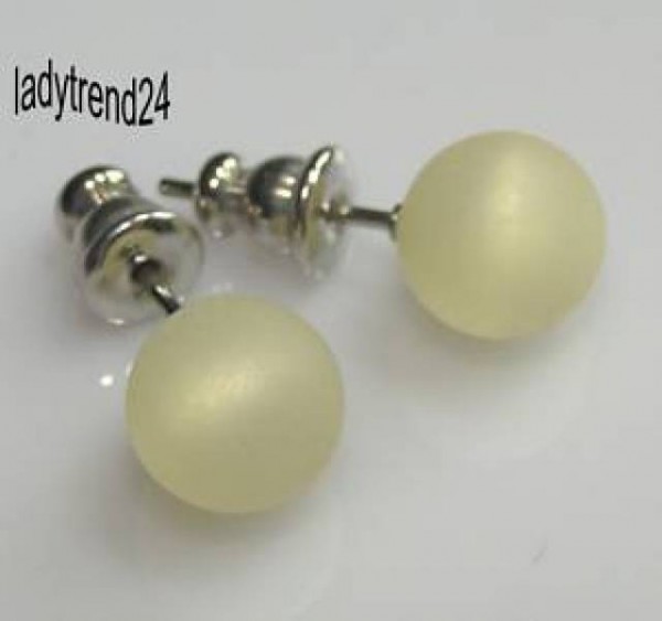 1 Paar Polaris Ohrstecker beige matt