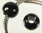 10 Beads 10mm Kunststoff Perlen schwarz 02615