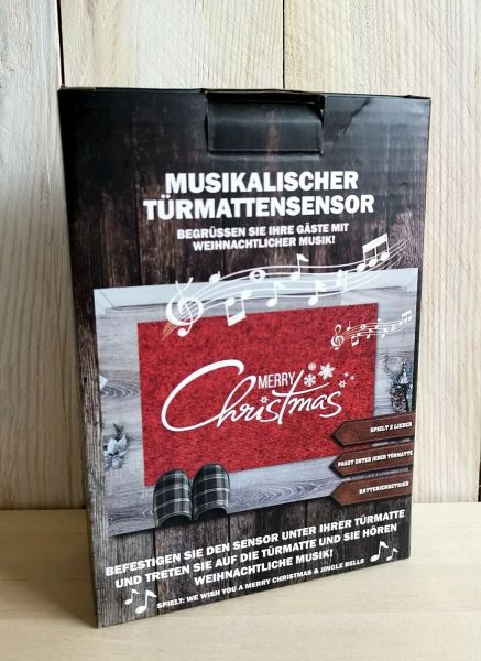 Fußmatte Türmatte Weihnachten Weihnachtsmusik Sensor Merry Cristmas Jingle Bells