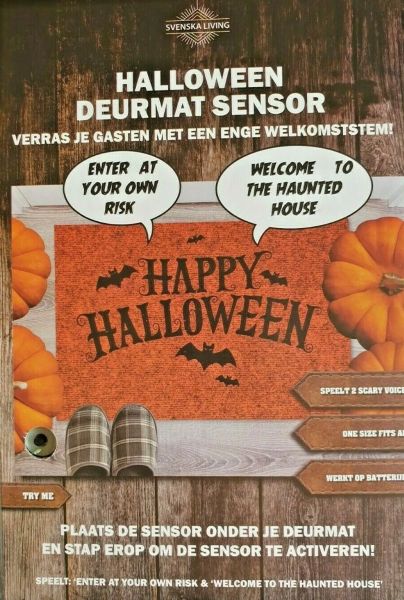 Fußmatte Türmatte Sensor Halloween mit gruseligen Geräuschen schreiend Spukhaus