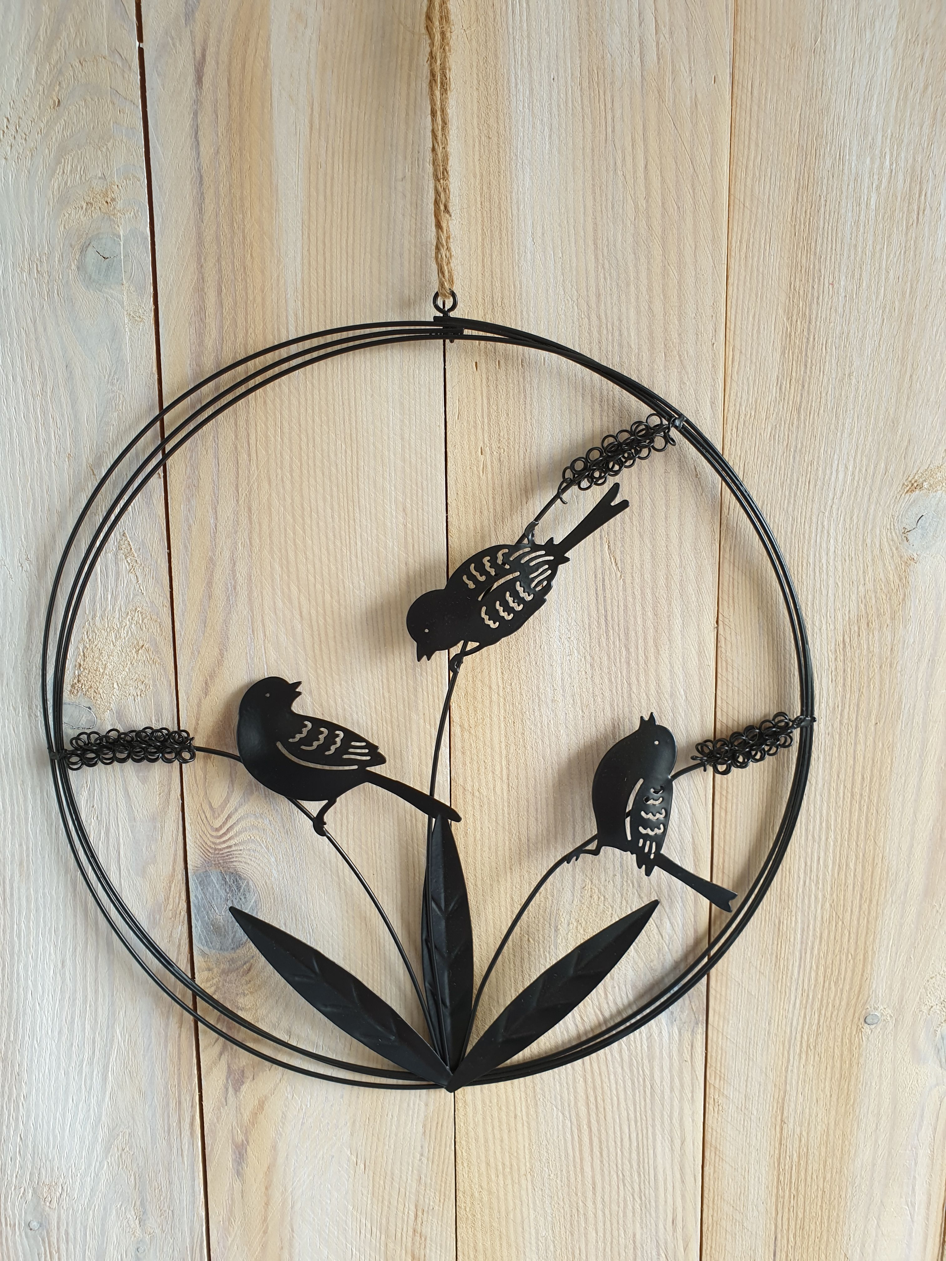 Metall-Wanddekoration Vögel Auf Draht – Stilvolle Silhouette Für Garten, Zaun Oder Wohnzimmer