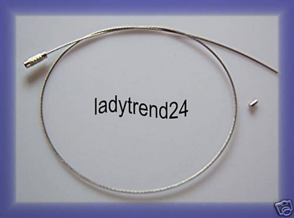 1 Edelstahlcollier silber einseitig offen 45cm 007