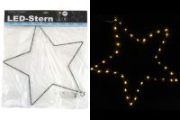 LED Stern schwarz Timer batteriebetrieben 40cm mit 30 LEDS